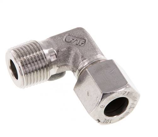 R 3/8'' Male x 10L Stainless steel 90 deg Elbow Fitting 315 Bar DIN 2353