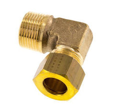 R 3/4'' Male x 16mm Brass 90 deg Elbow Compression Fitting 76 Bar DIN EN 1254-2