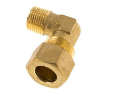 R 3/8'' Male x 14mm Brass 90 deg Elbow Compression Fitting 89 Bar DIN EN 1254-2