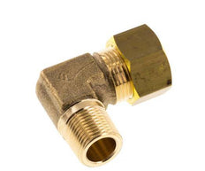 R 3/8'' Male x 15mm Brass 90 deg Elbow Compression Fitting 82 Bar DIN EN 1254-2