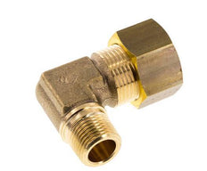R 3/8'' Male x 16mm Brass 90 deg Elbow Compression Fitting 76 Bar DIN EN 1254-2