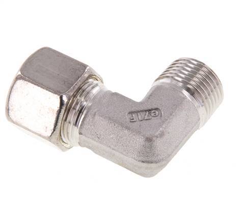 R 1/2'' Male x 14S Stainless steel 90 deg Elbow Compression Fitting 630 Bar DIN 2353