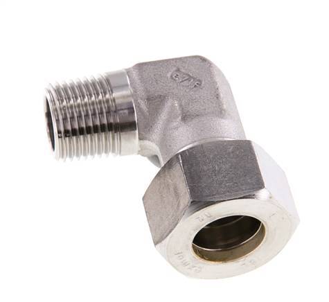 R 1/2'' Male x 18L Stainless steel 90 deg Elbow Compression Fitting 315 Bar DIN 2353