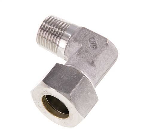 R 1/2'' Male x 18L Stainless steel 90 deg Elbow Compression Fitting 315 Bar DIN 2353