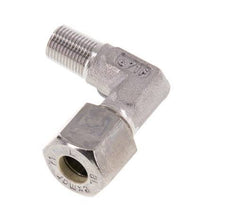 R 1/4'' Male x 8L Stainless steel 90 deg Elbow Compression Fitting 315 Bar DIN 2353