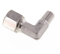 R 1/4'' Male x 8L Stainless steel 90 deg Elbow Compression Fitting 315 Bar DIN 2353