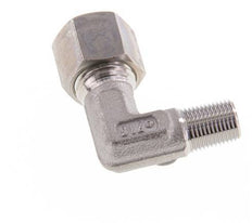 R 1/4'' Male x 8L Stainless steel 90 deg Elbow Compression Fitting 315 Bar DIN 2353