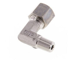 R 1/4'' Male x 8L Stainless steel 90 deg Elbow Compression Fitting 315 Bar DIN 2353