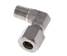 R 1/4'' Male x 10L Stainless steel 90 deg Elbow Compression Fitting 315 Bar DIN 2353