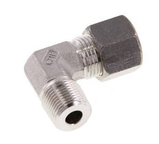 R 3/8'' Male x 10S Stainless steel 90 deg Elbow Compression Fitting 630 Bar DIN 2353