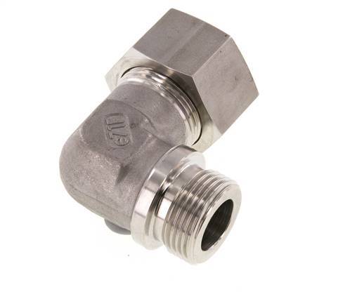G 1'' Male x 25S Stainless steel 90 deg Elbow Compression Fitting 400 Bar DIN 2353