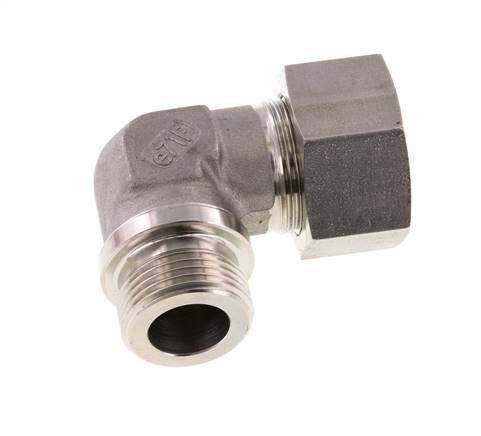 G 1'' Male x 25S Stainless steel 90 deg Elbow Compression Fitting 400 Bar DIN 2353
