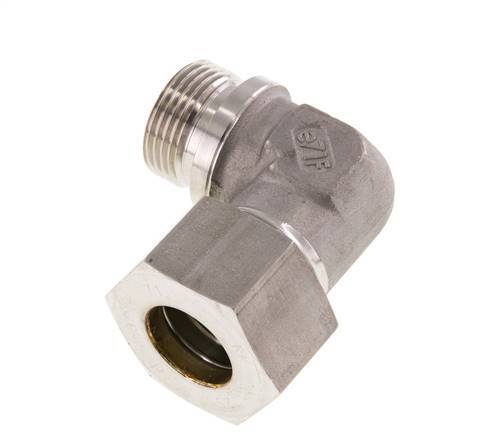 G 1'' Male x 25S Stainless steel 90 deg Elbow Compression Fitting 400 Bar DIN 2353