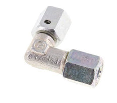 M12x1.5 x 6L Zinc plated Steel Adjustable 90 deg Elbow Fitting with Sealing cone and O-ring 315 Bar DIN 2353