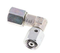 M12x1.5 x 6L Zinc plated Steel Adjustable 90 deg Elbow Fitting with Sealing cone and O-ring 315 Bar DIN 2353