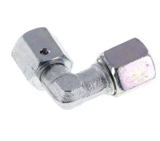 M14x1.5 x 6S Zinc plated Steel Adjustable 90 deg Elbow Fitting with Sealing cone and O-ring 630 Bar DIN 2353