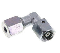 M14x1.5 x 6S Zinc plated Steel Adjustable 90 deg Elbow Fitting with Sealing cone and O-ring 630 Bar DIN 2353