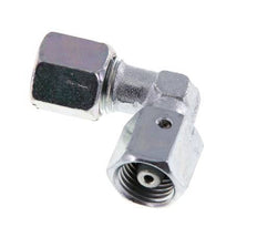 M14x1.5 x 6S Zinc plated Steel Adjustable 90 deg Elbow Fitting with Sealing cone and O-ring 630 Bar DIN 2353