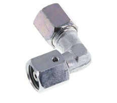M14x1.5 x 6S Zinc plated Steel Adjustable 90 deg Elbow Fitting with Sealing cone and O-ring 630 Bar DIN 2353