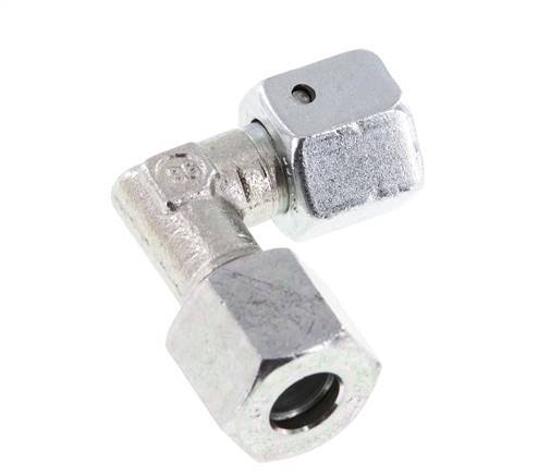 M14x1.5 x 8L Zinc plated Steel Adjustable 90 deg Elbow Fitting with Sealing cone and O-ring 315 Bar DIN 2353