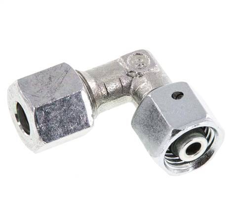M14x1.5 x 8L Zinc plated Steel Adjustable 90 deg Elbow Fitting with Sealing cone and O-ring 315 Bar DIN 2353