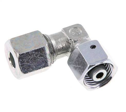 M16x1.5 x 8S Zinc plated Steel Adjustable 90 deg Elbow Fitting with Sealing cone and O-ring 630 Bar DIN 2353