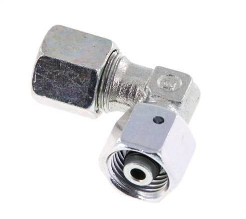 M16x1.5 x 8S Zinc plated Steel Adjustable 90 deg Elbow Fitting with Sealing cone and O-ring 630 Bar DIN 2353