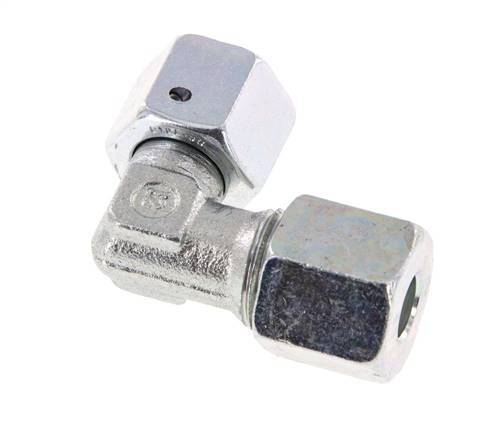 M16x1.5 x 8S Zinc plated Steel Adjustable 90 deg Elbow Fitting with Sealing cone and O-ring 630 Bar DIN 2353