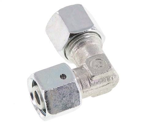 M16x1.5 x 10L Zinc plated Steel Adjustable 90 deg Elbow Fitting with Sealing cone and O-ring 315 Bar DIN 2353
