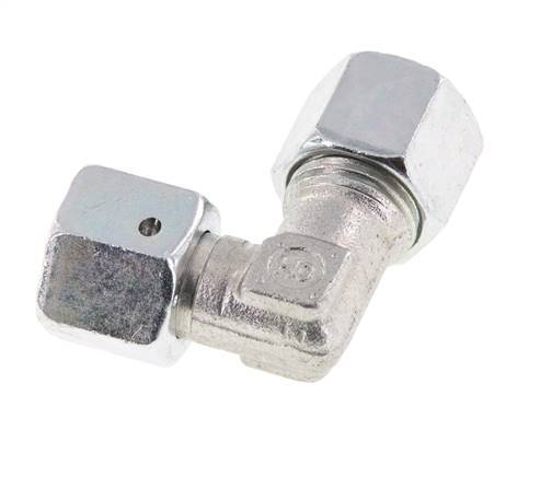 M16x1.5 x 10L Zinc plated Steel Adjustable 90 deg Elbow Fitting with Sealing cone and O-ring 315 Bar DIN 2353