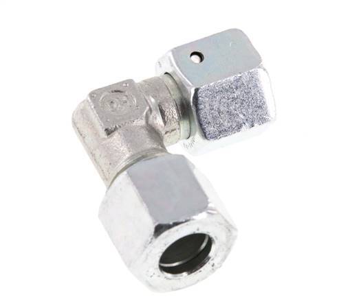 M16x1.5 x 10L Zinc plated Steel Adjustable 90 deg Elbow Fitting with Sealing cone and O-ring 315 Bar DIN 2353