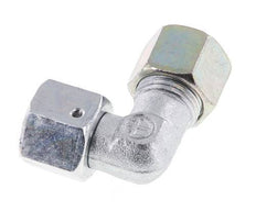 M18x1.5 x 10S Zinc plated Steel Adjustable 90 deg Elbow Fitting with Sealing cone and O-ring 630 Bar DIN 2353