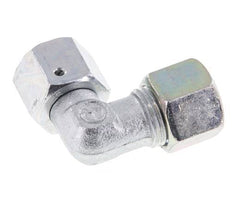 M18x1.5 x 10S Zinc plated Steel Adjustable 90 deg Elbow Fitting with Sealing cone and O-ring 630 Bar DIN 2353