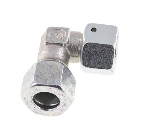 M18x1.5 x 12L Zinc plated Steel Adjustable 90 deg Elbow Fitting with Sealing cone and O-ring 315 Bar DIN 2353