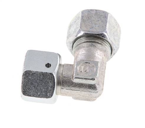 M18x1.5 x 12L Zinc plated Steel Adjustable 90 deg Elbow Fitting with Sealing cone and O-ring 315 Bar DIN 2353