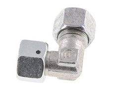M18x1.5 x 12L Zinc plated Steel Adjustable 90 deg Elbow Fitting with Sealing cone and O-ring 315 Bar DIN 2353
