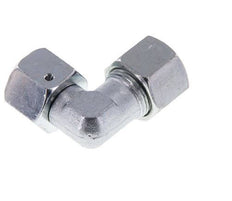 M22x1.5 x 14S Zinc plated Steel Adjustable 90 deg Elbow Fitting with Sealing cone and O-ring 630 Bar DIN 2353