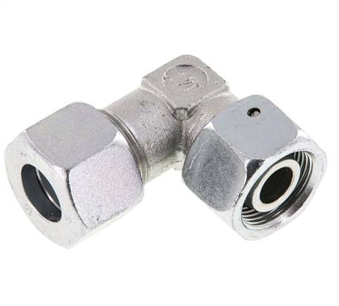 M24x1.5 x 16S Zinc plated Steel Adjustable 90 deg Elbow Fitting with Sealing cone and O-ring 400 Bar DIN 2353