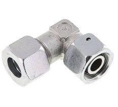 M24x1.5 x 16S Zinc plated Steel Adjustable 90 deg Elbow Fitting with Sealing cone and O-ring 400 Bar DIN 2353