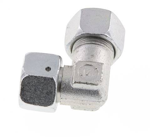 M24x1.5 x 16S Zinc plated Steel Adjustable 90 deg Elbow Fitting with Sealing cone and O-ring 400 Bar DIN 2353