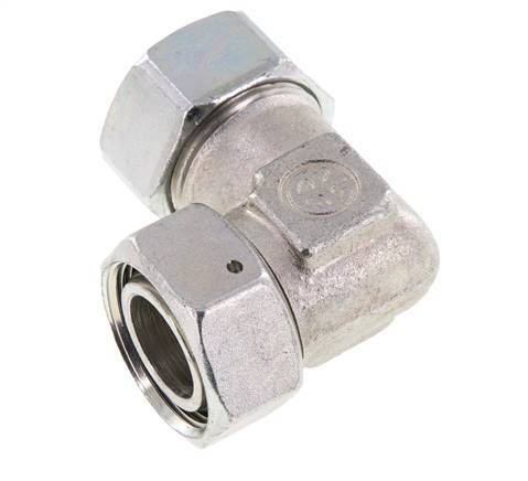 M36x2 x 28L Zinc plated Steel Adjustable 90 deg Elbow Fitting with Sealing cone and O-ring 160 Bar DIN 2353