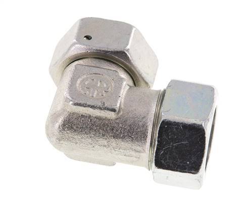 M36x2 x 28L Zinc plated Steel Adjustable 90 deg Elbow Fitting with Sealing cone and O-ring 160 Bar DIN 2353