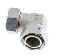 M45x2 x 35L Zinc plated Steel Adjustable 90 deg Elbow Fitting with Sealing cone and O-ring 160 Bar DIN 2353