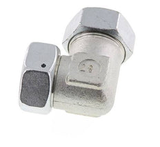 M45x2 x 35L Zinc plated Steel Adjustable 90 deg Elbow Fitting with Sealing cone and O-ring 160 Bar DIN 2353
