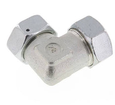 M45x2 x 35L Zinc plated Steel Adjustable 90 deg Elbow Fitting with Sealing cone and O-ring 160 Bar DIN 2353