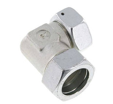 M45x2 x 35L Zinc plated Steel Adjustable 90 deg Elbow Fitting with Sealing cone and O-ring 160 Bar DIN 2353