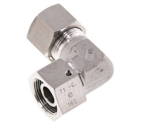 M24x1.5 x 16S Stainless steel Adjustable 90 deg Elbow Fitting with Sealing cone and O-ring 400 Bar DIN 2353