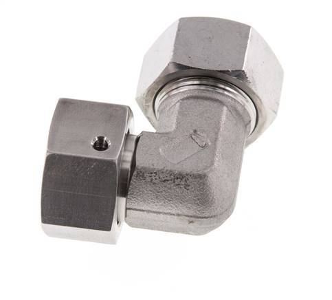 M26x1.5 x 18L Stainless steel Adjustable 90 deg Elbow Fitting with Sealing cone and O-ring 315 Bar DIN 2353