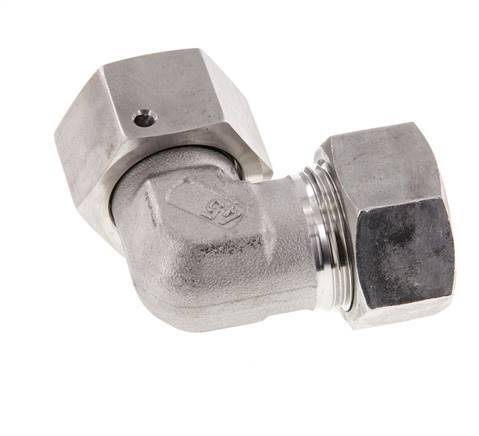 M30x2 x 22L Stainless steel Adjustable 90 deg Elbow Fitting with Sealing cone and O-ring 160 Bar DIN 2353