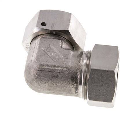 M45x2 x 35L Stainless steel Adjustable 90 deg Elbow Fitting with Sealing cone and O-ring 160 Bar DIN 2353